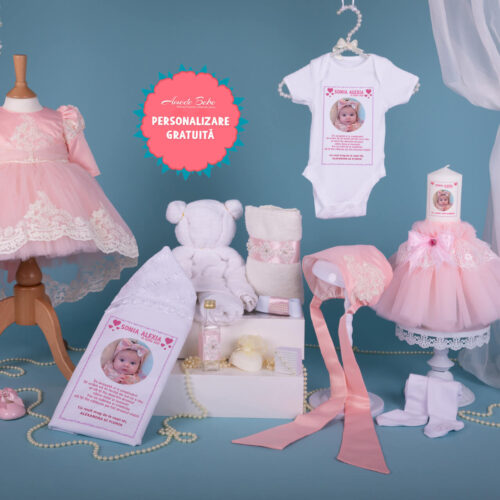 Trusou Botez Fata Caroline Culoare Roz • AmedeBebe.com