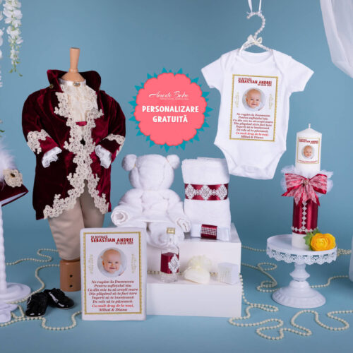 Trusou Botez Baiat Fabrizio Burgundy • AmedeBebe.com