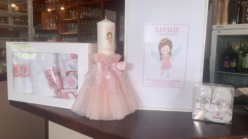 SET TRUSOU BOTEZ FATA ROZ CAROLINE  0-24 luni "Deluxe" 19 piese photo review