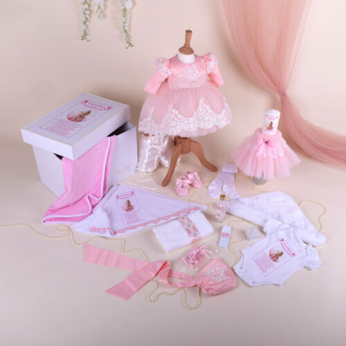 Set Botez Fata Complet Caroline 19 Piese • AmedeBebe.com
