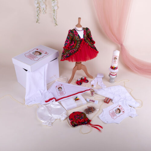 Set Botez Fata Complet Eniko Tradițional Modern • AmedeBebe.com