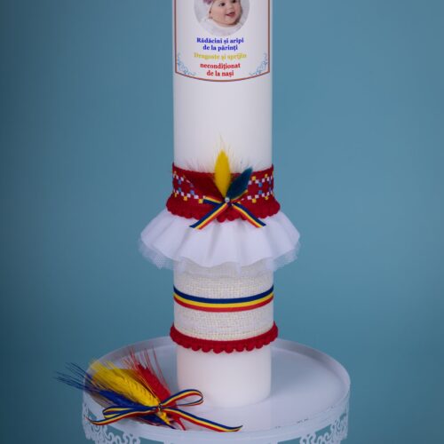 Lumânare Botez Tradițională Personalizata - Amede Bebe SRL