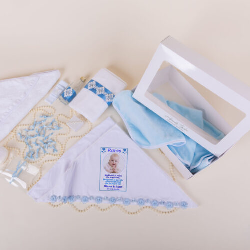 Trusou Biserică Botez Culoare Bleu - Deluxe - Amede Bebe SRL