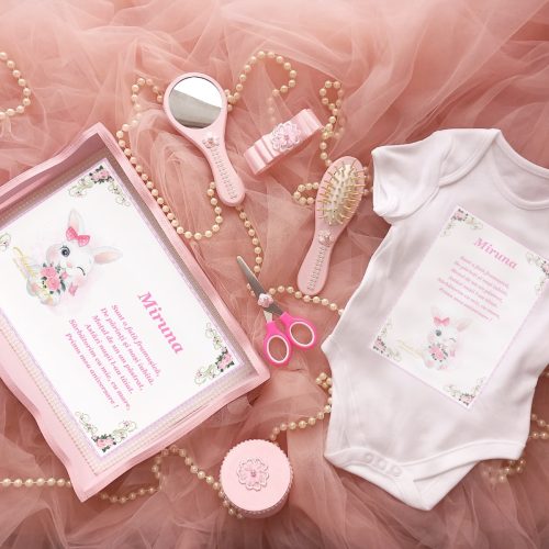 Set Tavita pentru Taiere Mot Roz Iepuras + Body