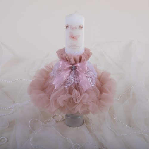 Lumânare Botez Fată Anne Roz Premium