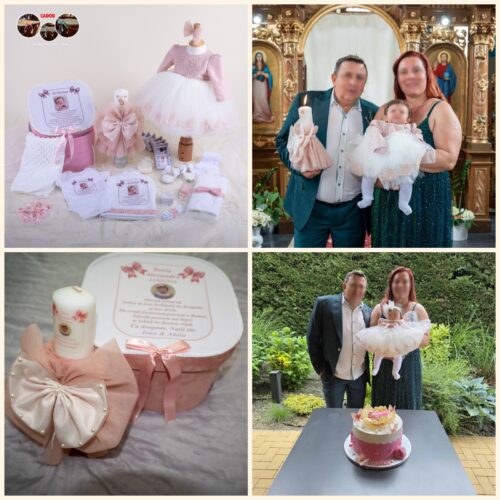 Mille Extra Premium – Set Trusou Botez Fetiță Roz 0–24 luni 28 piese photo review